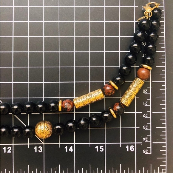 Beautiful 1928 Black Glass necklace - Picture 6 of 11